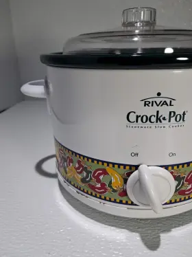 Dhp3905 Rival Crock Pot Stoneware Slow Cooker Chili Pepper Design 3122 2 Quart #2