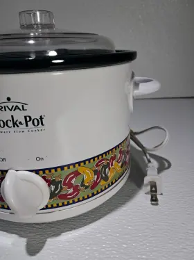Dhp3905 Rival Crock Pot Stoneware Slow Cooker Chili Pepper Design 3122 2 Quart #3