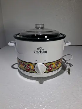 Dhp3905 Rival Crock Pot Stoneware Slow Cooker Chili Pepper Design 3122 2 Quart