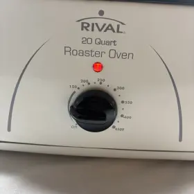 R0220 Rival Vintage 20 Quart Roaster Oven White Tested And Working