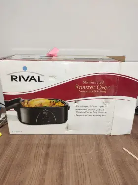 Ro161-b Rival New In Box - 16 Quart Roaster Oven With Roasting Rack Black