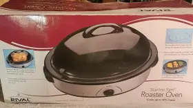 Ro1800br-s Rival Select 18-quart Roaster Oven Stainless With Buffet Server Warms 3 Foods #2