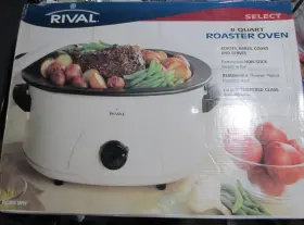 Ro80-win Rival 8 Quart Roaster Oven Electric Countertop Bake Non-stick Serve Cook Window