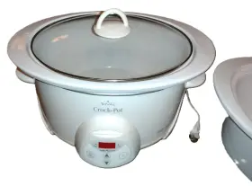 Scc658 Rival Smartpot 5 Quart Crock Pot White Stoneware Slow Cooker And Extra Divided #3