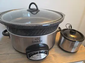 Scrpe-503 Rival Crock Pot Smart Stoneware Slow Cooker 6 Quart W Little Dipper