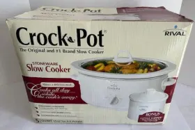 Scv553km Rival New Crock Pot Stoneware Slow Cooker 5 1/2 Quart Model