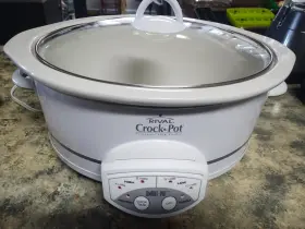 Spc609 Rival Crock Pot Slow Cooker Removable Stoneware 6 Quart White Model