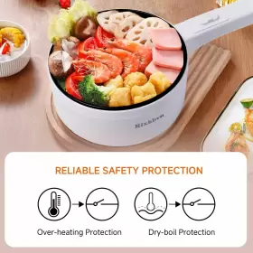 Rixhbvn 717206167337 Hot Pot Electric700w Non-stick Frying Panrapid Noodles Cookerelectric Potmini #2