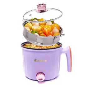 Rixhbvn 717206167344 Hot Pot Electric With Steamer Rapid Noodles Cooker Non-stick Fo