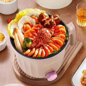 Rixhbvn 717206167368 Hot Pot Electric With Steamer Rapid Noodles Cookernon-stick For #2