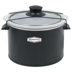 Roadpro 445015776732 Slow Cooker 12 Volts 1.5 Quart Car Electric Multi Rice Cookware Glass Lid Travel