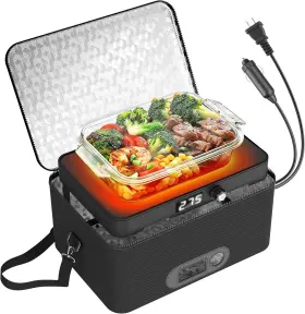 Hhj-k-ac110-240 Rottogoon Portable Oven 12v 24v 110v-240v Car Food Warmer 4 In 1 Black