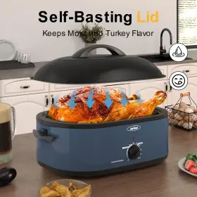 Royalcraft 759071592500 Roaster Oven With Self-basting Lid 18 Quart Removable Pan And Rack T #3