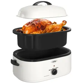 Zer001wh Royalcraft Roaster Oven With Self-basting Lid 18 Quart Electric Removable Pan