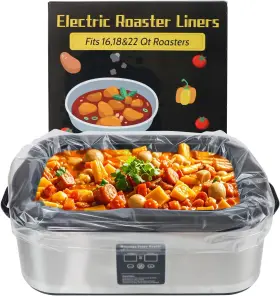 Klnc001 Rssciiiul Electric Roaster Liners 34 X 18 Inch 10 Count Fit 16 22 Quart Roasters