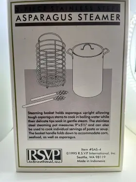 Sas-4 Rsvp International Endurance Stainless Steel Asparagus And Food Steamer - 3 Quart Capacity #2