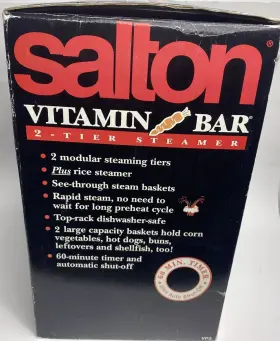 Salton 082846021685 Vitamin Bar 2 Tier Steamer #2