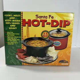 Sc2sfr Santa Fe Hot Dip Warmer 1.5 Quart With Removable Ceramic Crock-glass Lid New In Box