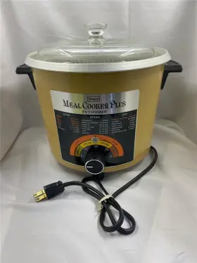 400.64250 Sears Vintage Meal Cooker Plus 3 N 1 Slow Crock Pot Mustard Yellow #2