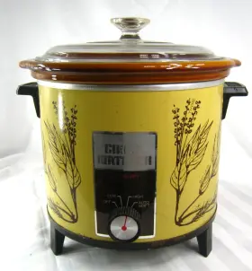 400-65042 Sears Vtg Roebuck And Co. Herb Print Crock Watcher Autoshift 4 Quart Pot