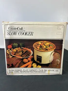 64318 Sears Vintage Countercraft Crock Watcher Pot 3.5 Quart Slow Cooker