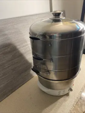 S-326 Secura 3 Tier 6 Quart Stainless Steel Food Steamer 360 Steam Tech #2