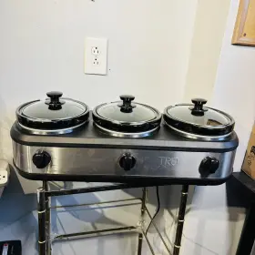 Select Brands 800689634813 Tru Triple Buffet Server Three 2-1 - 2.5 Quarts Removable Inserts Tested