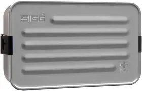 8698 Sigg - Metal Lunch Box Plus Food Container With Compartments Large Silver 8698 Sigg - Metal Lunch Box Plus Food Container With Compartments Large Silver