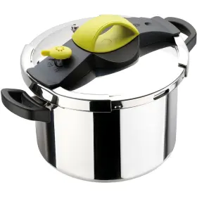 711160 Sitram 18/10 Stainless Steel Sitrapro Pressure Cooker 8.45 Qt Green Bakelite Handle