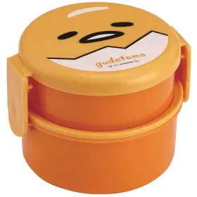 57181-7-onwr1 Skater Onwr1-a Round Lunch Box 16.9 Fl Oz 500 Ml Gudetama Inch Or Yellow