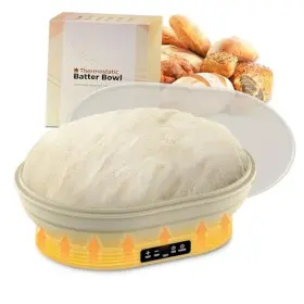 Elliptical-1 Smilesilk Fjw-803 Electric Heated Silicone Dough Proofing Box With 6-level Temp 9in