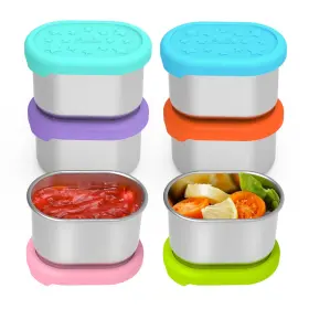 Sophico 749355977789 Stainless Steel Snack Containers For 2.9 X 2 Inches 3oz 6 Pack