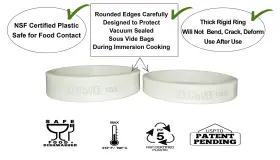 Sous-la-vide 195893280308 Perfect Hamburger/burger Immersion Cooking Rings Set Of 6 1/2 Lb. R #3