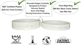 Sous-la-vide 313112868810 Perfect Hamburger/burger Immersion Cooking Rings Set Of 6 1/2 Lb. Ri #3