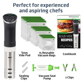 1000w Sousvide Art 603051060544 Cooker Kit - Sous Vide Immersion Circulator 15 Vacuum Bag #3