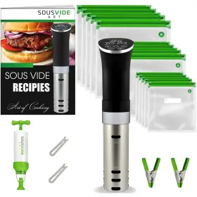 1000w Sousvide Art 603051060544 Cooker Kit - Sous Vide Immersion Circulator 15 Vacuum Bag