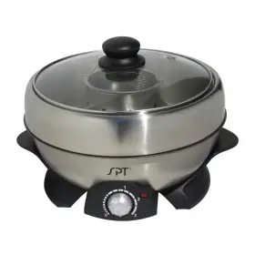 Spt 313110430453 Shabu 3 Quart Stainless Steel Electric Multi Cooker With-glass Lid