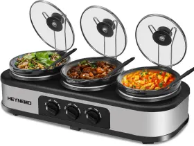 Stamo 705353814334 Triple Slow Cooker 3 1.5 Quarts Buffet Servers And Warmers Pots Slo