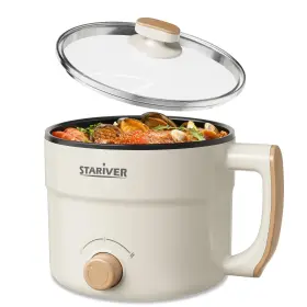 Stariver 795847880518 1.5l Electric Hot Pot With Dual Power - Mini Portable Non-stick Noodle Cooker