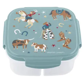 Sj1176 Stephen Joseph Snack Box With Ice Pack 3 Compartments And One Size Western