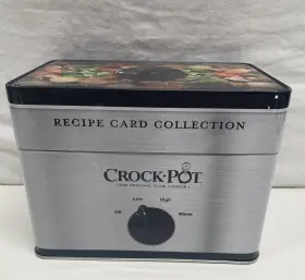 142482 Sunbeam Crock Pot Recipe Card Collection Cards In Tin Box
