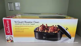 Cksbrs40 Sunbeam 16 Quart Roaster Oven Slow-cooker With Removeable Roasting Rack Turkey Crock Pot New