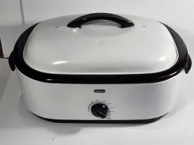 Cksbrs71 Sunbeam 18-quart Electric Roaster Oven Metal Rack 3 Tray Buffet Server Dome Lid