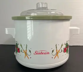 Sc115209 Sunbeam Slow Cooker Crock Pot Vegetable Design 1.5 Quart - Model