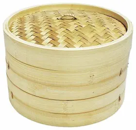 Synchkg087485 Sunrise Kitchen Supply 12 Bamboo Steamer Set