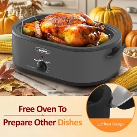 Sunvivi 733669412944 20-quart Roaster Oven With Self-basting Lid Turkey Removab #3