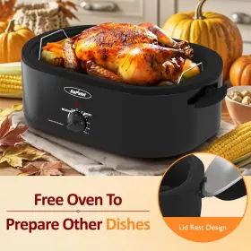 Sunvivi 733669412968 20-quart Roaster Oven With Self-basting Lid Turkey Removab #3