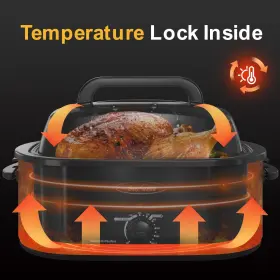 Sunvivi 759071592524 28 Quart Roaster Oven Turkey With Lid Roasters Removable Pan Lar #2