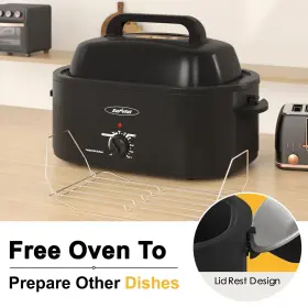Sunvivi 759071592524 28 Quart Roaster Oven Turkey With Lid Roasters Removable Pan Lar #3