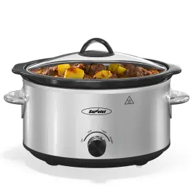 Sunvivi 759647946775 4 Quart Slow Cooker And Mini Food Warmer With 3 Heating Settings Removable Ceramic